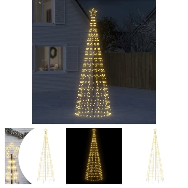 The Living Store Joulukuusi piikeillä 570 lämpimän valkoista LED-valoa 300 cm -  Jouluvalaistus