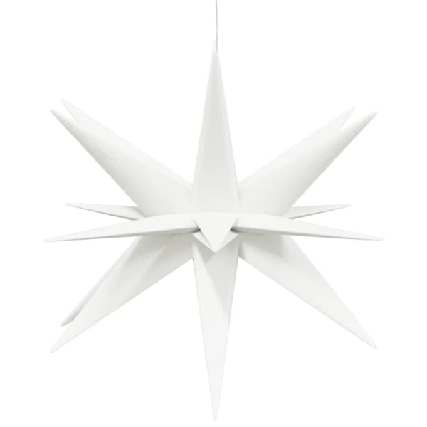 The Living Store Stjärna med LED-belysning vikbar vit 57 cm - Julbelysning