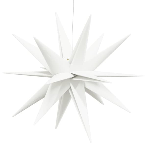 The Living Store Stjärna med LED-belysning vikbar vit 57 cm - Julbelysning