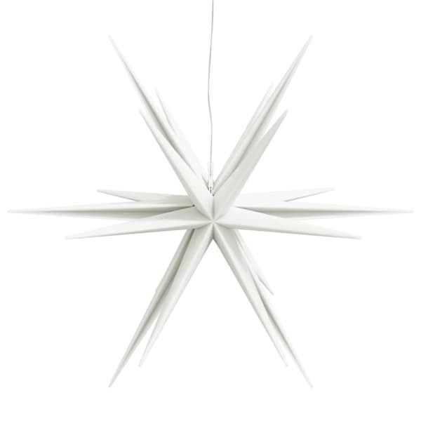 The Living Store Stjärna med LED-belysning vikbar vit 57 cm - Julbelysning