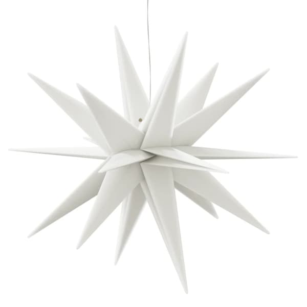 The Living Store Stjärna med LED-belysning vikbar vit 57 cm - Julbelysning