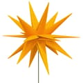 Miniatyrbillede 7 af 11: The Living Store juledekoration med LED-lys og jordspyd 3 stk. 57 cm foldbar gul -  Julebelysning