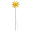 Miniatyrbillede 8 af 11: The Living Store juledekoration med LED-lys og jordspyd 3 stk. 57 cm foldbar gul -  Julebelysning