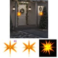 Miniatyrbillede 1 af 11: The Living Store juledekoration med LED-lys og jordspyd 3 stk. 57 cm foldbar gul -  Julebelysning