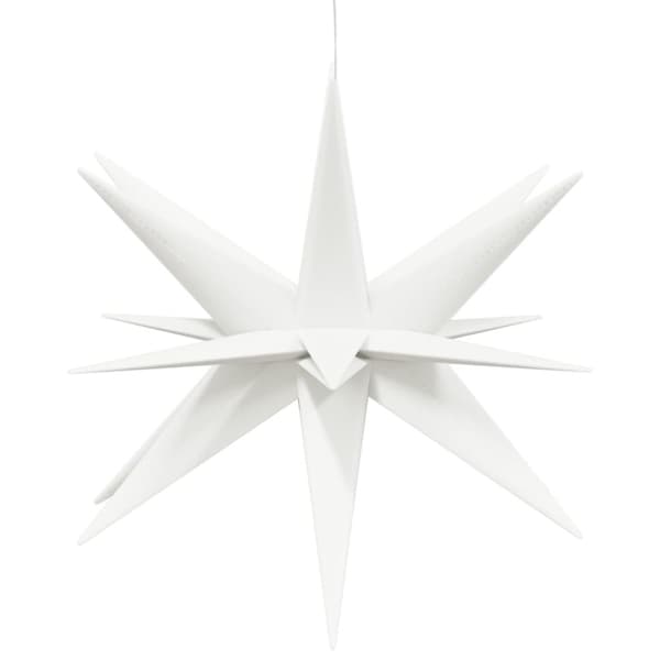 The Living Store juledekorationer med LED-lys 3 stk. 57 cm foldbar hvid -  Julebelysning
