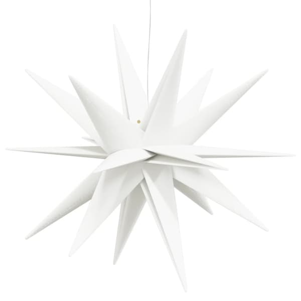 The Living Store juledekorationer med LED-lys 3 stk. 57 cm foldbar hvid -  Julebelysning