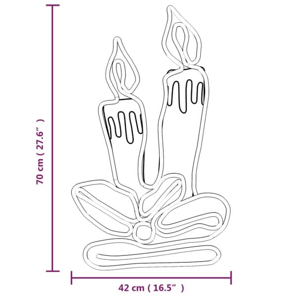 The Living Store julelys julefigur 144 LED'er 70x42 cm -  Julebelysning