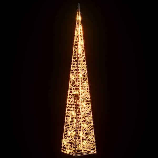 The Living Store Jouluvalokartio 60 LED-valoa lämmin valkoinen 120 cm akryyli -  Jouluvalaistus