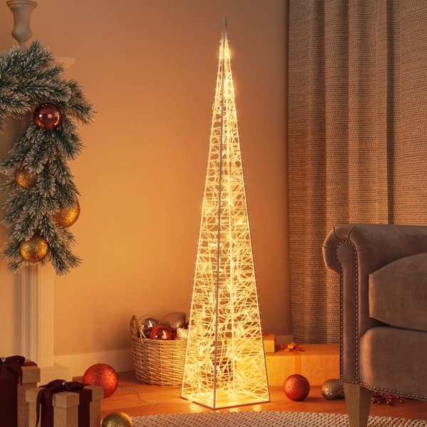 The Living Store Jouluvalokartio 60 LED-valoa lämmin valkoinen 120 cm akryyli -  Jouluvalaistus