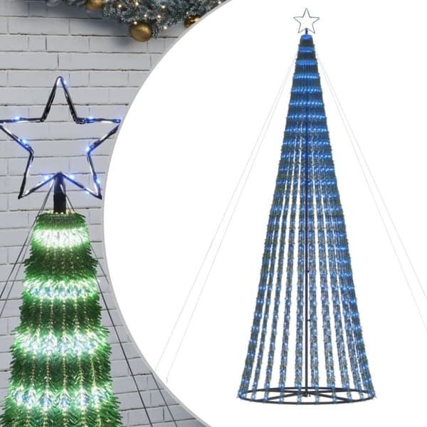 The Living Store Joulukuusi kartio 688 sinistä LED-valoa 300 cm -  Jouluvalaistus