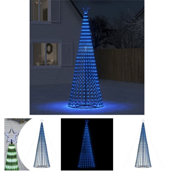 The Living Store Joulukuusi kartio 688 sinistä LED-valoa 300 cm -  Jouluvalaistus