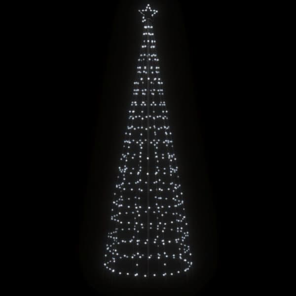 The Living Store lysende juletræ med spyd 570 LED'er 300 cm koldt hvidt lys -  Julebelysning