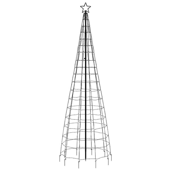 The Living Store lysende juletræ med spyd 570 LED'er 300 cm koldt hvidt lys -  Julebelysning