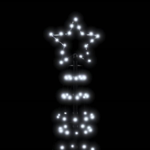 The Living Store lysende juletræ med spyd 570 LED'er 300 cm koldt hvidt lys -  Julebelysning