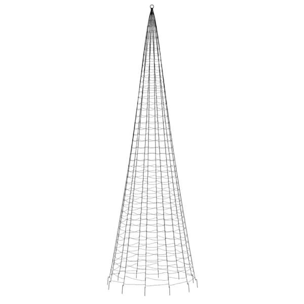The Living Store Joulukuusivalo lipputankoon 1534 värikästä LED-valoa 500 cm -  Jouluvalaistus