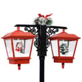 Pikkukuva 10 / 11: Jouluvalaistus - Living Jouluinen katuvalaisin joulupukilla musta ja pun. 188 cm PVC