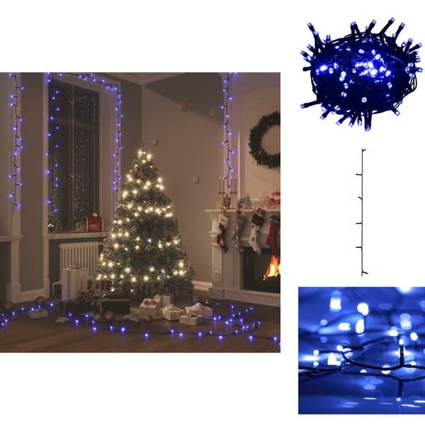 Julebelysning - Living LED-lyskæde 1000 LED'er 100 m PVC blå