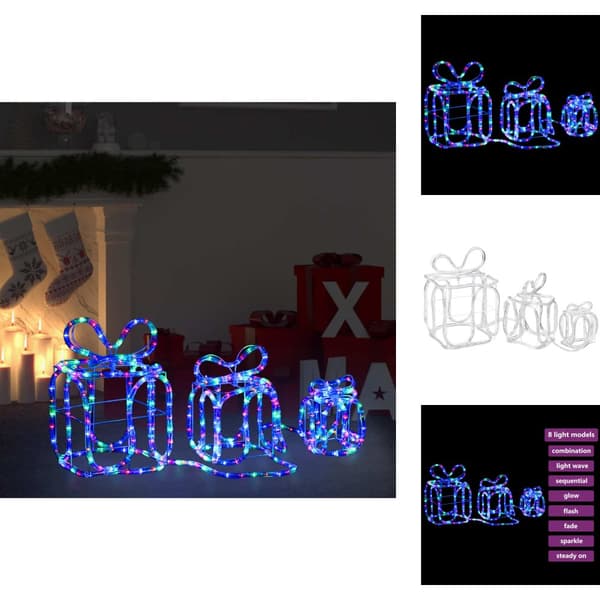 Julbelysning - Living Juldekoration julklappar med 180 LED inomhus/utomhus