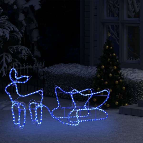 Jouluvalaistus - Living Poro ja reki joulukoriste ulkokäyttöön 252 LED-valoa