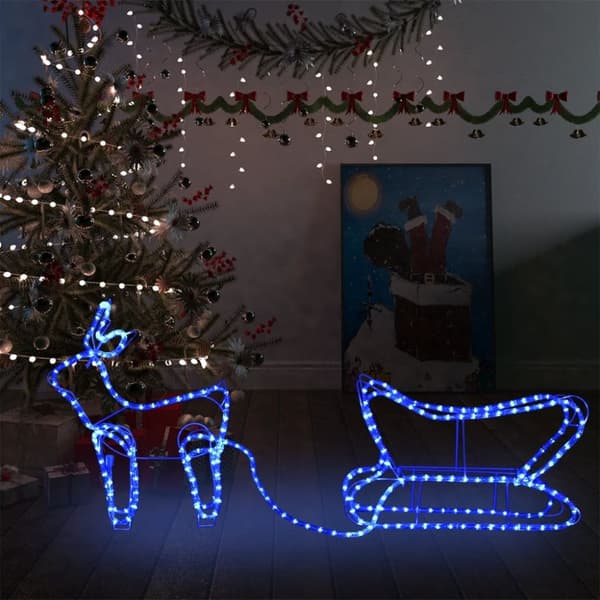 Jouluvalaistus - Living Poro ja reki joulukoriste ulkokäyttöön 252 LED-valoa