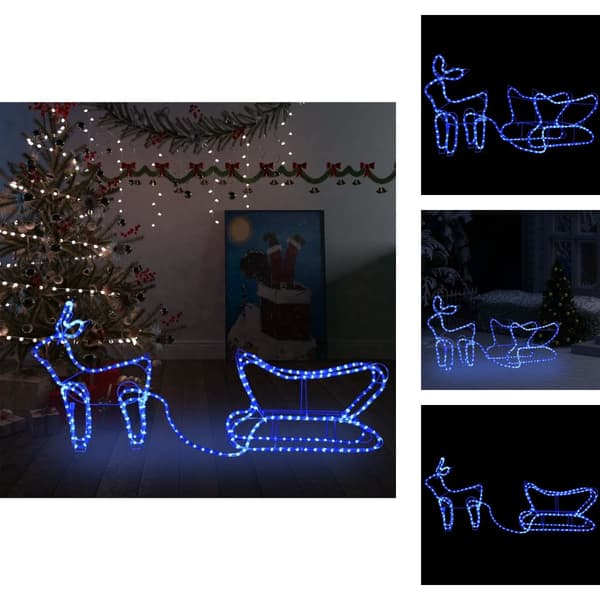 Jouluvalaistus - Living Poro ja reki joulukoriste ulkokäyttöön 252 LED-valoa