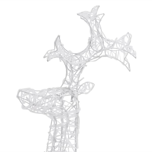 Julebelysning - Living julerensdyr 2 stk. 60x16x100 cm akryl