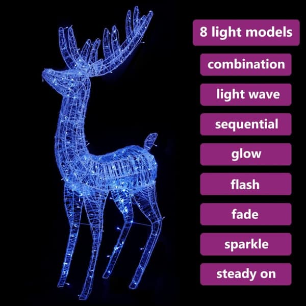 Jouluvalaistus - Living XXL Jouluporo akryyli 250 LED-valoa 180 cm sininen