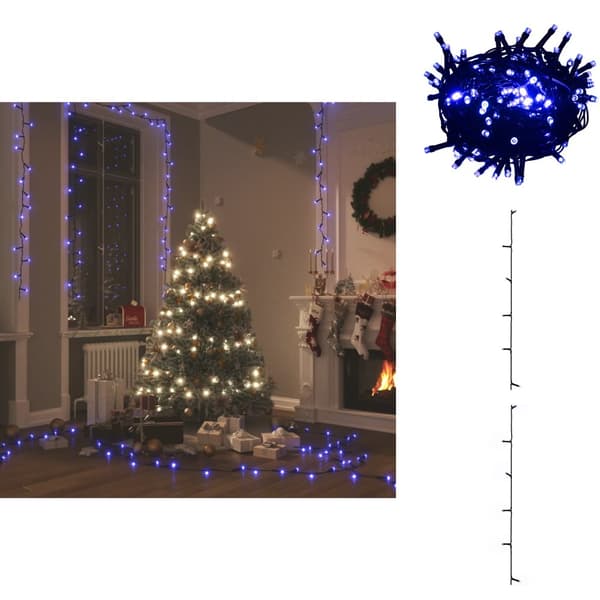 Jouluvalaistus - Living LED-valonauha 150 LED-valoa sininen 15 m PVC