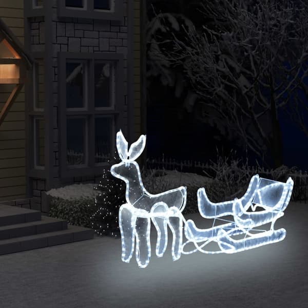 Julbelysning - Living Julbelysning ren och släde nät 432 LED
