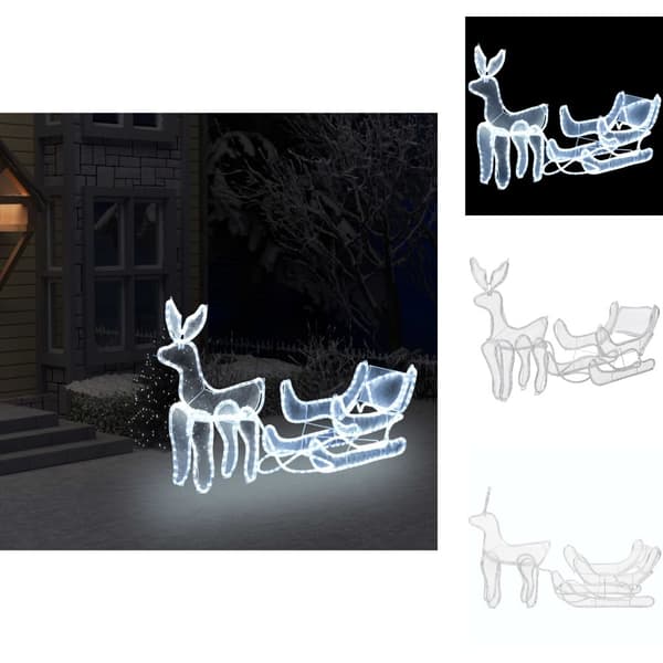Julbelysning - Living Julbelysning ren och släde nät 432 LED
