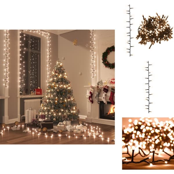 Jouluvalaistus - Living Kompakti LED-valonauha 400 LED-valoa lämmin valkoinen 13 m PVC