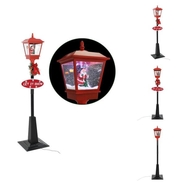 Julebelysning - Living julegadelampe med julemand 180 cm LED