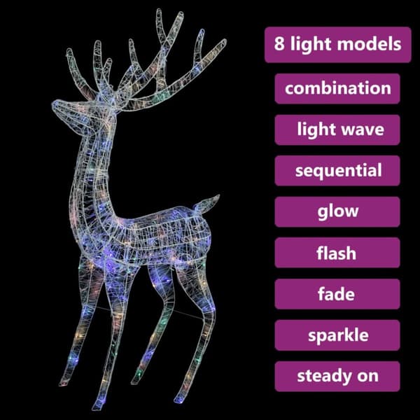 Julbelysning - Living Julren akryl 250 LED 180 cm flerfärgad