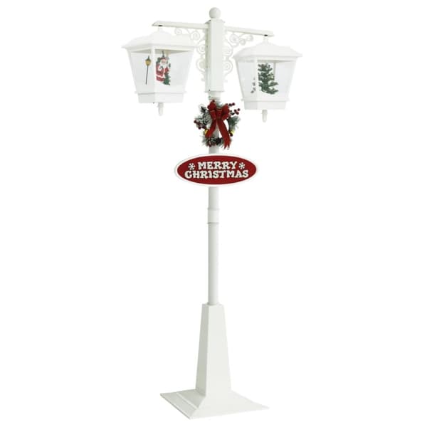 Jouluvalaistus - Living Jouluinen katuvalaisin joulupukilla valk./pun. 81x40x188 cm PVC