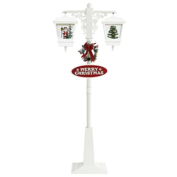 Jouluvalaistus - Living Jouluinen katuvalaisin joulupukilla valk./pun. 81x40x188 cm PVC