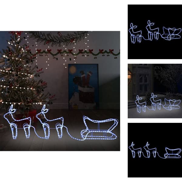 Julebelysning - Living rensdyr og kane udendørs juledekoration 576 LED'er