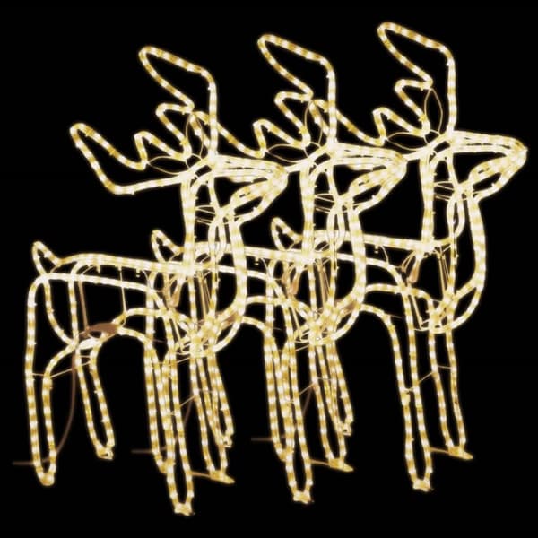 Julbelysning - Living Renfigur 3 st ljusslinga med varmvit 76x42x87 cm