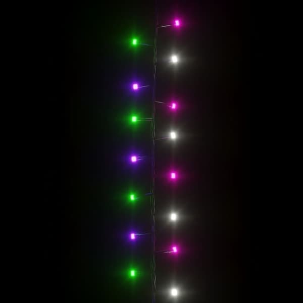 Julbelysning - Living Kompakt ljusslinga med 400 LED flerfärgad pastell 13 m PVC