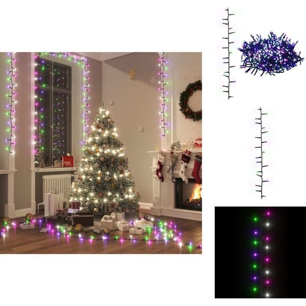 Julbelysning - Living Kompakt ljusslinga med 400 LED flerfärgad pastell 13 m PVC
