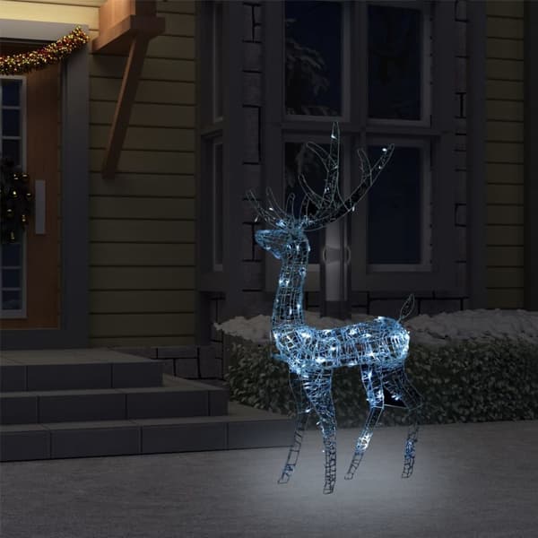 Jouluvalaistus - Living Porojoulukoriste akryyli 140 LED-valoa 120 cm kylmä valkoinen