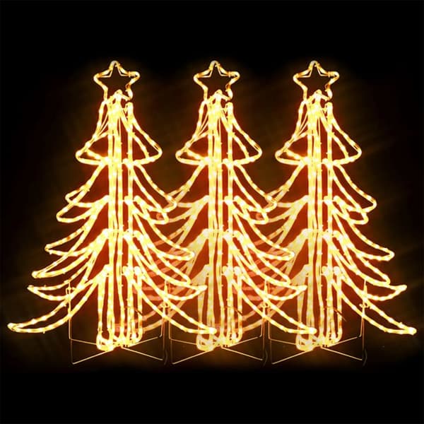 Julbelysning - Living Hopfällbar julgran 3 st ljusslinga med LED varmvit 87x87x93 cm