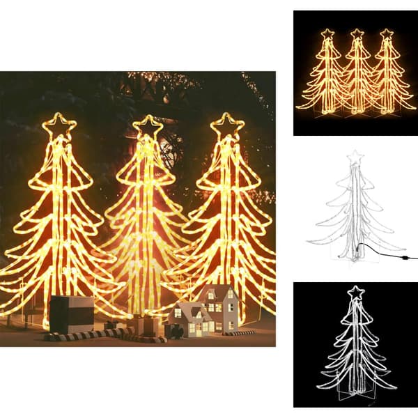 Julbelysning - Living Hopfällbar julgran 3 st ljusslinga med LED varmvit 87x87x93 cm