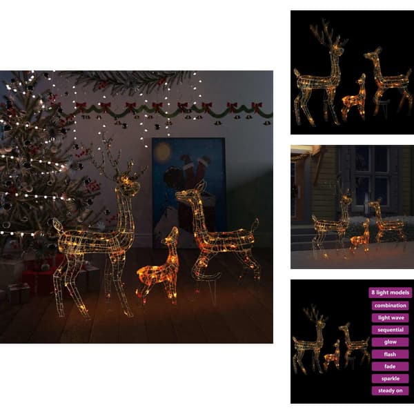 Julbelysning - Living Juldekoration renfamilj akryl 300 LED flerfärgad