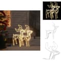 Miniatyrbillede 1 af 9: Julebelysning - Living julerensdyr 2 stk. 76x42x87 cm varmt hvidt lys
