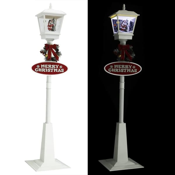 Julbelysning - Living Gatlykta med jultomte 180 cm LED