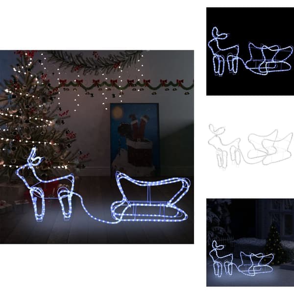 Jouluvalaistus - Living Poro ja reki joulukoriste ulkokäyttöön 252 LED-valoa