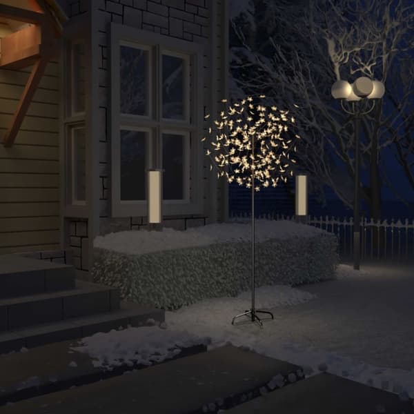 Jouluvalaistus - Living Joulukuusi 200 lämpimän valkoista LED-valoa kirsikankukka 180cm