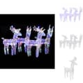 Miniatyrbillede 1 af 7: Julebelysning - Living julerensdyr 4 stk. 160 LED'er akryl flerfarvet lys