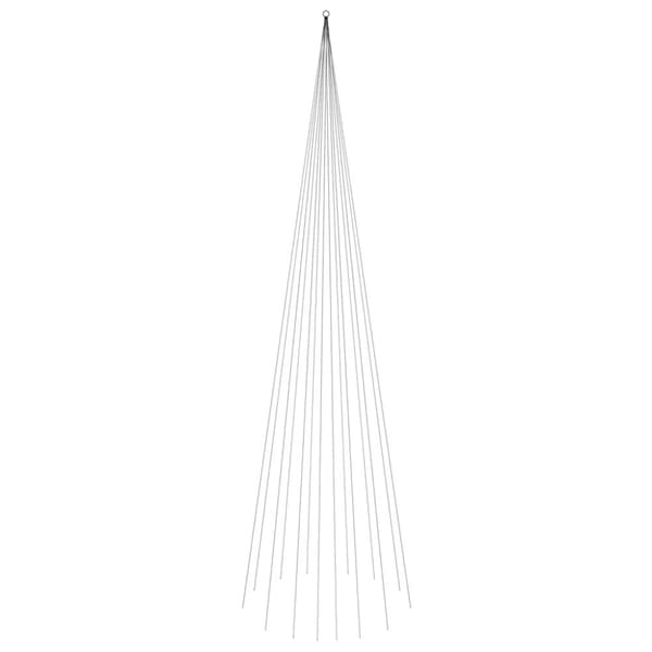 Julebelysning - Living juletræ til flagstang 1134 LED'er 800 cm koldt hvidt lys