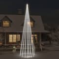 Miniatyrbillede 2 af 11: Julebelysning - Living juletræ til flagstang 1134 LED'er 800 cm koldt hvidt lys